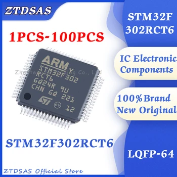 1-100ks STM32F302RCT6 STM32F302RC STM32F302 STM32F STM32 STM IC MCU Čip, LQFP-64