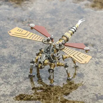 3d kovové puzzle vážka mechanický model kit děti stavební bloky vzdělávací hračky wasp firefly kreativní dárek