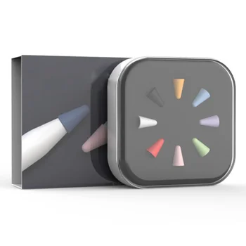 8ks Hrot Pouzdro pro Apple Tužka 2. Generace Silikon Tužka Tip Kryt pro Tužky, 1 Pero Čepice Protector-1