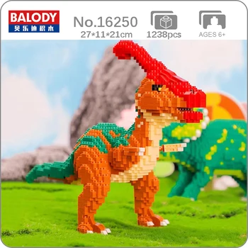 Balody 16250 Jurassic Období Dinosaurus Parasaurolophus Zvířat, Monster Mini Diamond Bloky, Cihly, Stavební Hračky Pro Děti Bez Krabice