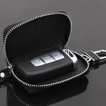 Klíče od auta taška módní hovězí kůže klíče od auta taška pasu visí klíč přezka auto obecné liči tetování klíčové Spony klíčenka auto