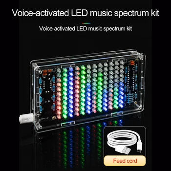 LED Hudební Spektrum DIY Kit Elektroniky Hudbu Akustickou Kontrolu Vícebarevná Spektra Pájení Projektu Praxe Pájecí Sestavy