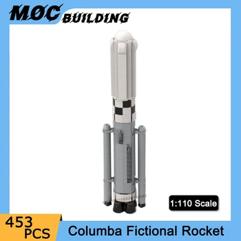 MOC Prostoru Série 1:110 Měřítku Columba Fiktivní Raketa Model, Stavební Bloky DIY Smontované Aerospace Cihly Hračky Kolekce Dary