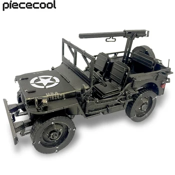 Piececool Model Stavební Sestavy Willys MB SUV Kovové Puzzle 3D DIY Hračky Jiasaw pro Dospívající, Narozeniny, Dárek 221pcs