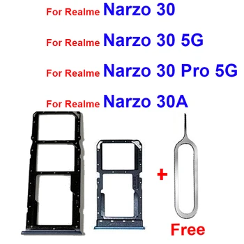 Pro Realme Narzo 30 Narzo 30 Pro Narzo 30A 5G Dual Sim Karty Zásobník Reader Držák Slot pro Náhradní Díly