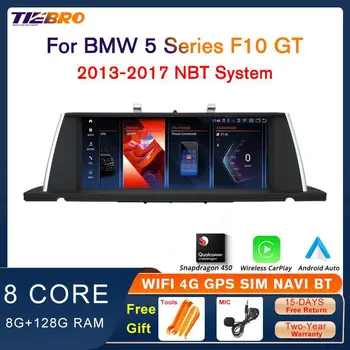 TIEBRO 10.25 Palcový Android 12 Pro BMW 5 Série GT F10 2013-2017 NBT Systém 8G+128 G autorádio Carplay Auto Přehrávač Snapdragon 450
