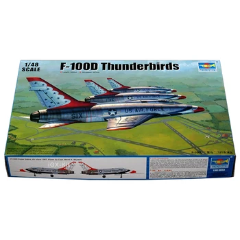 Trumpetista 02822 1/48 USAF F100D F-100D Thunderbirds Air Show, Letadlo letadlo Letadlo Hračky Plastové Sestavy, Stavebnice