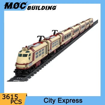 Vh Stavební Bloky City Express Model Železniční Osobní Vlaková souprava Vozidlo DIY Smontované Cihly Stopy Kočár, Hračky, Vánoční Dárky