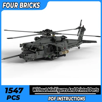 Vh Stavební Cihly Vojenský Model MH-60L Black Hawk Technologie Modulární Bloky, vánoční Dárky, Hračky Pro Děti DIY Sady Sestavy