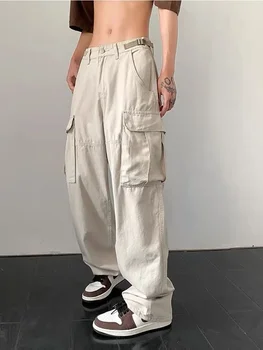 Vintage Baggy Cargo Kalhoty Žen Japonsko Harajuku Styl Hippie Streetwear Černé Kalhoty Ženy Nadrozměrné Korejský Módní Oblečení